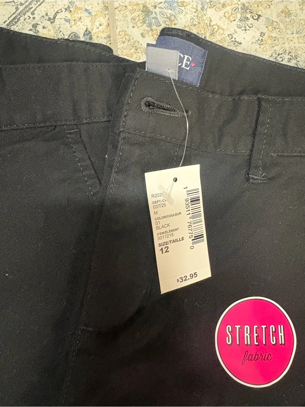 The Children's Place Black Uniform Bottoms